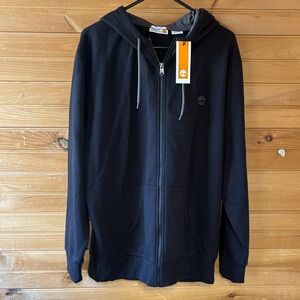 Timberland Men’s Black Full-Zip Hooded Sweatshirt